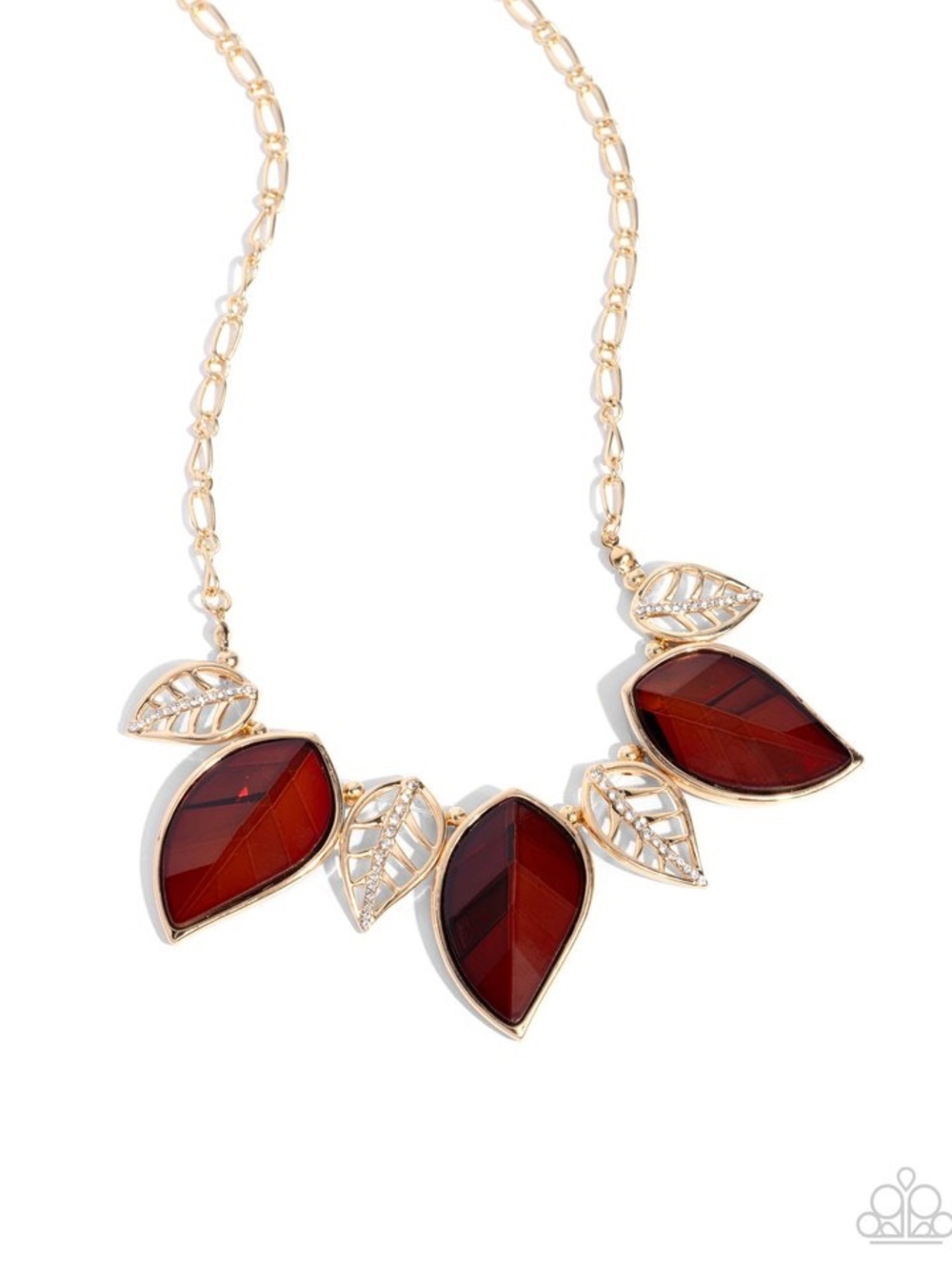 paparazzi Gold-Tone and Leaf Pendant Necklace - Picture 2 of 6